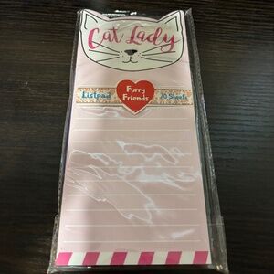 Cat Lady cat lover note/ list pad
